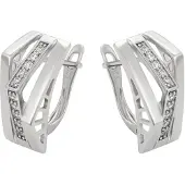 Faina Boucles d'oreilles argent / transparent