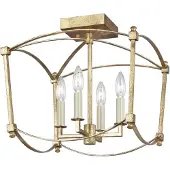 FEISS Plafonnier, acier, or antique, D 36,5 cm