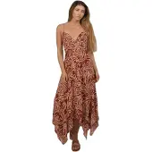 Salty Crew Mainland Sleeveless Midi Dress Marron M Femme