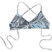 Salty Crew Rattan Palms Rev Bralette Bikini Top Bleu XS Femme