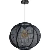 Eth Suspension Bohème Fabric noir Ø 48cm