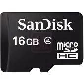 SanDisk - Carte mémoire flash - 16 Go - Class 4 - micro SDHC - noir