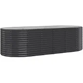vidaXL Lit surélevé de jardin Acier galvanisé Anthracite