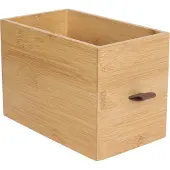 Relaxdays Schubladenbox Bambus mit Schlaufen