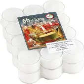 Gala Bougies à chauffe-plat pochette transparente Ø4cm 24pcs blanc (24 pcs)