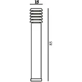Franssen Lampe de terrasse en zinc Selhalm mit Holz