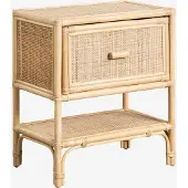 SKLUM Table de chevet en rotin Yivisc Bois Naturel