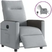 vidaXL Fauteuil relax électrique gris clair Tissu