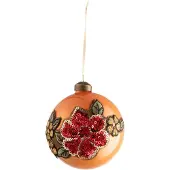 J-Line Boule de noël broderie fleur en sequins