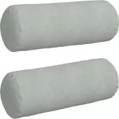 vidaXL Coussins D'accent 2 Pcs Gris Clair Ø 25 X 70 Cm