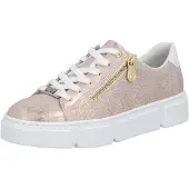Rieker Chaussure à lacets 'Sportlicher Schnürschuh Damen N5917 90 Kunststoff (Synthetik) in beige' beige