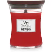 Woodwick Crimson Berries bougie parfumée avec mèche en bois 85 g