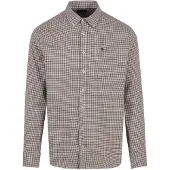 Fynch&Hatton Chemise brun foncé / blanc