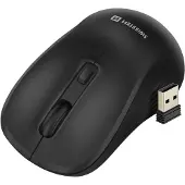 Swissten Souris sans fil ergonomique pour bureau , noire, avec 4 boutons