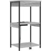vidaXL Table de nuit avec station de chargement Sonoma gris