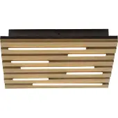 JUST LIGHT Plafonnier LED 15590-79, 10 W, 3000 K, 1450 lm, blanc chaud, IP20, bois/noir