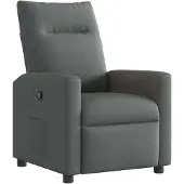 vidaXL Fauteuil relax gris foncé Tissu