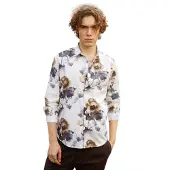 Campus Sutra T-Shirt 'Alondra' marron / gris / blanc