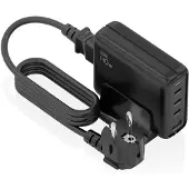 Aisens Asch-140w4p056-bk Usb-a And Usb-c Wall Charger Argenté