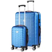 Monzana Set de 2 valises rigides Exopack M/XL Bleu