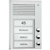 TCSS AG Audio Poste extérieur PAK03-EN 3 touches 1 rangée AP argent