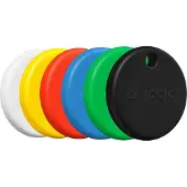 Chipolo POP 6-Pack (Apple Find My, Google Find Hub), Traceur, Bleu, Rouge, Vert, Blanc, Noir, Jaune