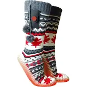 Glovii Femmes, Chaussons, GOBM Slipper Femme Adulte, Rouge, Blanc, Gris, (37, 39, 40)