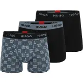 HUGO Design Boxers 3 Units Bleu,Noir S Homme