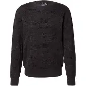 Armani Exchange pour homme. XM001976AF11966UC001 Jersey mercerisé en maille fine noire (XL), Casuel, Polyester
