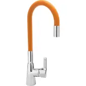 TRIZERATOP Robinet d'évier de cuisine flexible en orange robinet