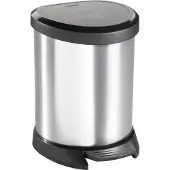 Curver poubelle métallisée 5 l noir/argent métallisé
