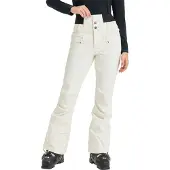 Roxy - Pantalon de ski taille haute - Rising High Pant Whisper White pour Femme - Taille S - Blanc
