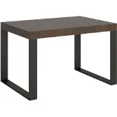 Itamoby Table Extensible 90X120/224 Cm Tecno Noce Structure Anthracite