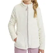 Roxy - Polaire à col montant - Igloo Girl Whisper Whit Big Flower Emboss - Taille Enfant 14 ans - Blanc
