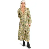 Billabong Cool Night Long Sleeve Long Dress Vert M Femme