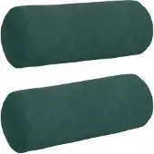 vidaXL Coussins D'accent 2 Pcs Vert Foncé Ø 15 X 40 Cm