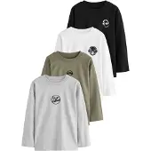 Next T-Shirt gris chiné / kaki / noir / blanc