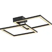 JUST LIGHT Plafonnier LED 14708-18, 20 W, 3000 K, 2690 lm, IP20, noir