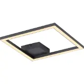 JUST LIGHT Plafonnier LED 14707-18, 10 W, 3000 K, 1370 lm, blanc chaud, IP20, noir