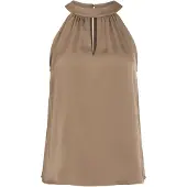 Vila Ravenna Halterneck Top/oc Sleeveless Blouse Marron 44 Femme
