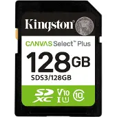 Kingston 128gb Sdxc Canvas Select Plus Gen3 150 Mb/s C10 Uhs-i U1 V10 Memory Card Clair