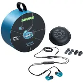 Shure AONIC 215 - Écouteurs intra-auriculaires avec un seul transducteur et un câble de 3,5 mm (bleu)