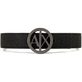 Armani Exchange pour femme. 9411180A87742520 Ceinture noire (70cm), Casuel, Synthétique, Imitation cuir
