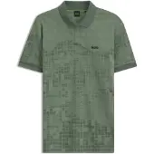 BOSS pour homme. 50548325 Polo Clash PLKT vert (L), Casuel, Polyester, Manche courte