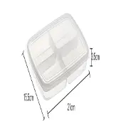 Hermia Concept , Bayev - 400, lot de boîtes de rangement (12 pièces), transparent, 100 % PLASTIQUE, 15,5 x 21 x 3,5 cm