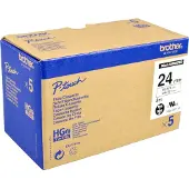 Brother HG-251v5 - (24 mm x 24 mm) - Noir sur blanc - Ruban