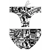Turbo Yeah Comic Swimming Brief Blanc,Noir XL Homme