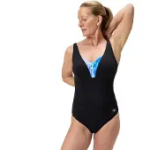 Speedo Shaping Printed Opusgem Dd+ Swimsuit Noir UK 40 Femme