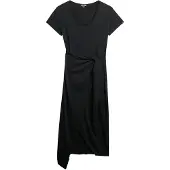 Superdry Slub Wrap Short Sleeve Dress Noir S Femme
