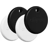 Chipolo POP 4-Pack (Apple Find My, Google Find Hub), Traceur, Blanc, Noir